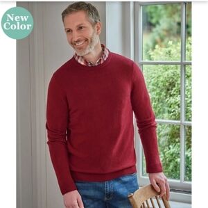 Harper And Lane Cashmere Men's Red Sweater